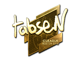 Наклейка | tabseN (золотая) | Бостон 2018