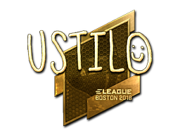 Наклейка | USTILO (золотая) | Бостон 2018