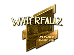 Наклейка | waterfaLLZ (золотая) | Бостон 2018