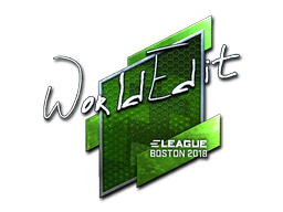 Наклейка | WorldEdit (металлическая) | Бостон 2018