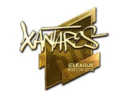 Наклейка | XANTARES (золотая) | Бостон 2018