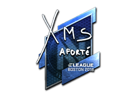 Наклейка | xms (металлическая) | Бостон 2018