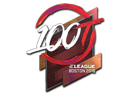 Наклейка | 100 Thieves (голографическая) | Бостон 2018