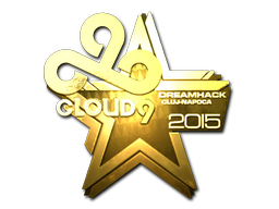 Наклейка | Cloud9 (золотая) | Клуж-Напока 2015