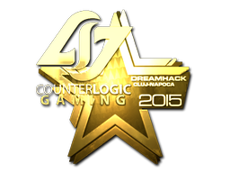 Наклейка | Counter Logic Gaming (золотая) | Клуж-Напока 2015