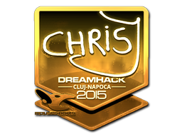 Наклейка | chrisJ (золотая) | Клуж-Напока 2015