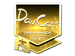 Наклейка | DavCost (золотая) | Клуж-Напока 2015