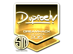Наклейка | dupreeh (золотая) | Клуж-Напока 2015