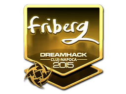 Наклейка | friberg (золотая) | Клуж-Напока 2015