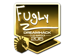 Наклейка | FugLy (золотая) | Клуж-Напока 2015
