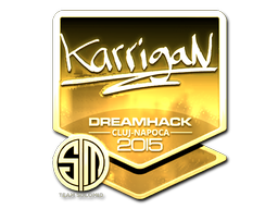 Наклейка | karrigan (золотая) | Клуж-Напока 2015