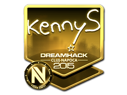Наклейка | kennyS (золотая) | Клуж-Напока 2015