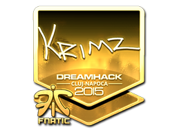 Наклейка | KRIMZ (золотая) | Клуж-Напока 2015