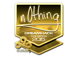 Наклейка | n0thing (золотая) | Клуж-Напока 2015