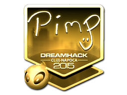Наклейка | Pimp (золотая) | Клуж-Напока 2015