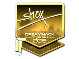 Наклейка | shox (золотая) | Клуж-Напока 2015