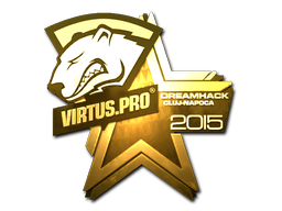 Наклейка | Virtus.Pro (золотая) | Клуж-Напока 2015