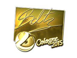 Наклейка | boltz (золотая) | Кёльн 2015