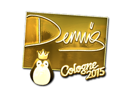 Наклейка | dennis (золотая) | Кёльн 2015