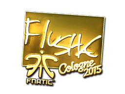 Наклейка | flusha (золотая) | Кёльн 2015
