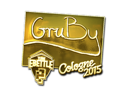 Наклейка | GruBy (золотая) | Кёльн 2015