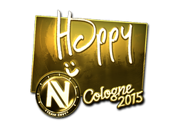 Наклейка | Happy (золотая) | Кёльн 2015
