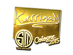 Наклейка | karrigan (золотая) | Кёльн 2015