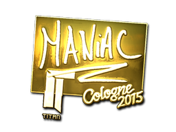 Наклейка | Maniac (золотая) | Кёльн 2015