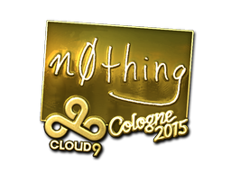 Наклейка | n0thing (золотая) | Кёльн 2015