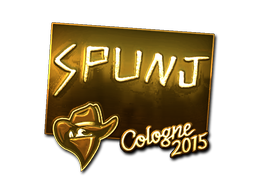 Наклейка | SPUNJ (золотая) | Кёльн 2015