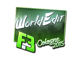Наклейка | WorldEdit (металлическая) | Кёльн 2015