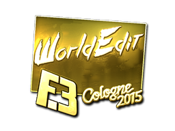 Наклейка | WorldEdit (золотая) | Кёльн 2015
