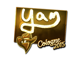 Наклейка | yam (золотая) | Кёльн 2015