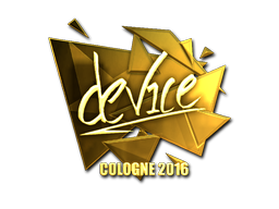 Наклейка | device (золотая) | Кёльн 2016