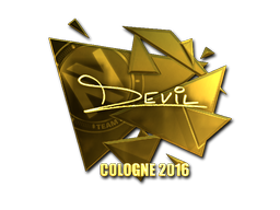 Наклейка | DEVIL (золотая) | Кёльн 2016