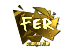 Наклейка | fer (золотая) | Кёльн 2016
