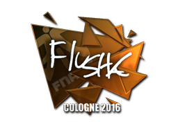 Наклейка | flusha (металлическая) | Кёльн 2016