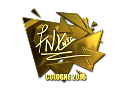 Наклейка | fnx (золотая) | Кёльн 2016