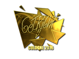 Наклейка | GeT_RiGhT (золотая) | Кёльн 2016