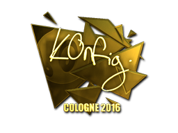 Sticker | k0nfig (Gold) | Cologne 2016