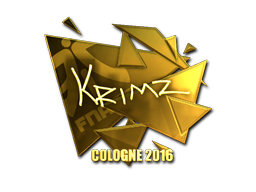Наклейка | KRIMZ (золотая) | Кёльн 2016