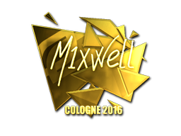 Наклейка | mixwell (золотая) | Кёльн 2016
