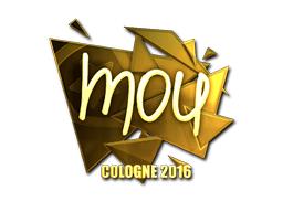Наклейка | mou (золотая) | Кёльн 2016
