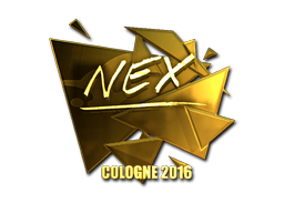 Наклейка | nex (золотая) | Кёльн 2016