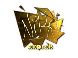 Наклейка | NiKo (золотая) | Кёльн 2016
