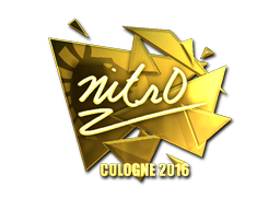 Наклейка | nitr0 (золотая) | Кёльн 2016