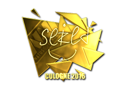 Наклейка | seized (золотая) | Кёльн 2016