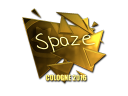 Наклейка | spaze (золотая) | Кёльн 2016