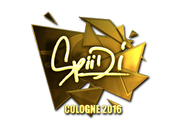 Наклейка | Spiidi (золотая) | Кёльн 2016