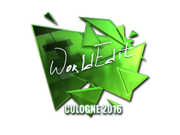 Наклейка | WorldEdit (металлическая) | Кёльн 2016
